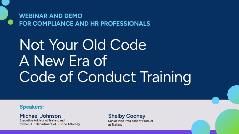 Not Your Old Code – A New Era of Code of Conduct Training