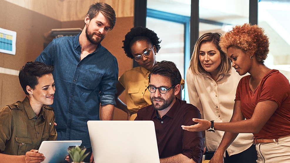 group of diverse coworkers