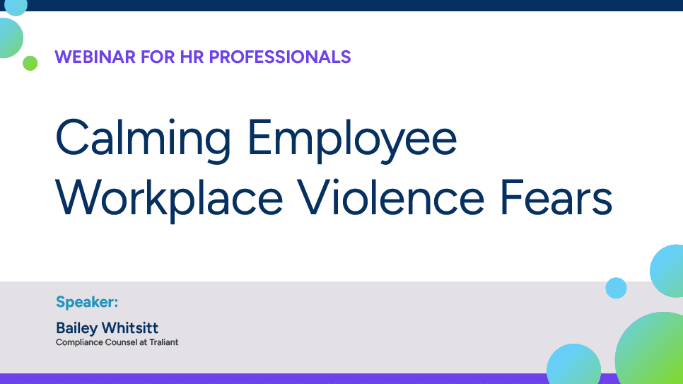 Calming Employee Workplace Violence Fears   